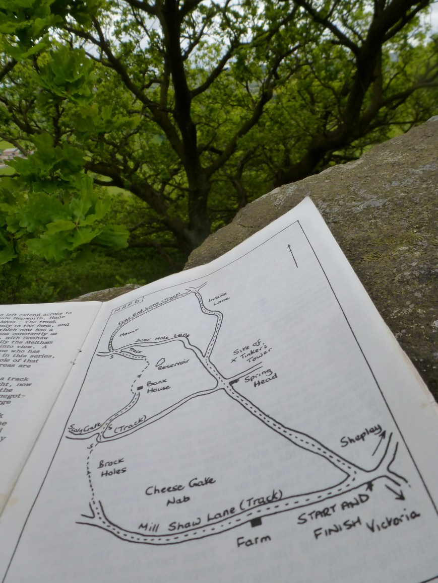 Green's hand-drawn map of the Cheese Gate Nab walk...